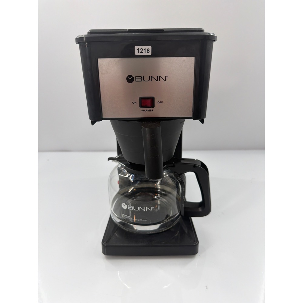 Bunn 10 Cup Coffee Maker Black Stainless Steel Home Brewer with Glass Carafe